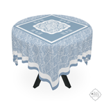 Instructional Mahjong Tablecloth — Coastal Leaves Mah Jongg Table Cover | 55” x 55” I Isle & Coast Mahjong Collection