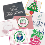 Tropical Mahjong Tiles I On the Go Travel Set I Custom Lid Edition