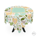 Mahjong Tablecloth — Seafoam Blooms Mah Jongg Table Cover | 55” x 55” I The Wan Garden Mahjong Collection