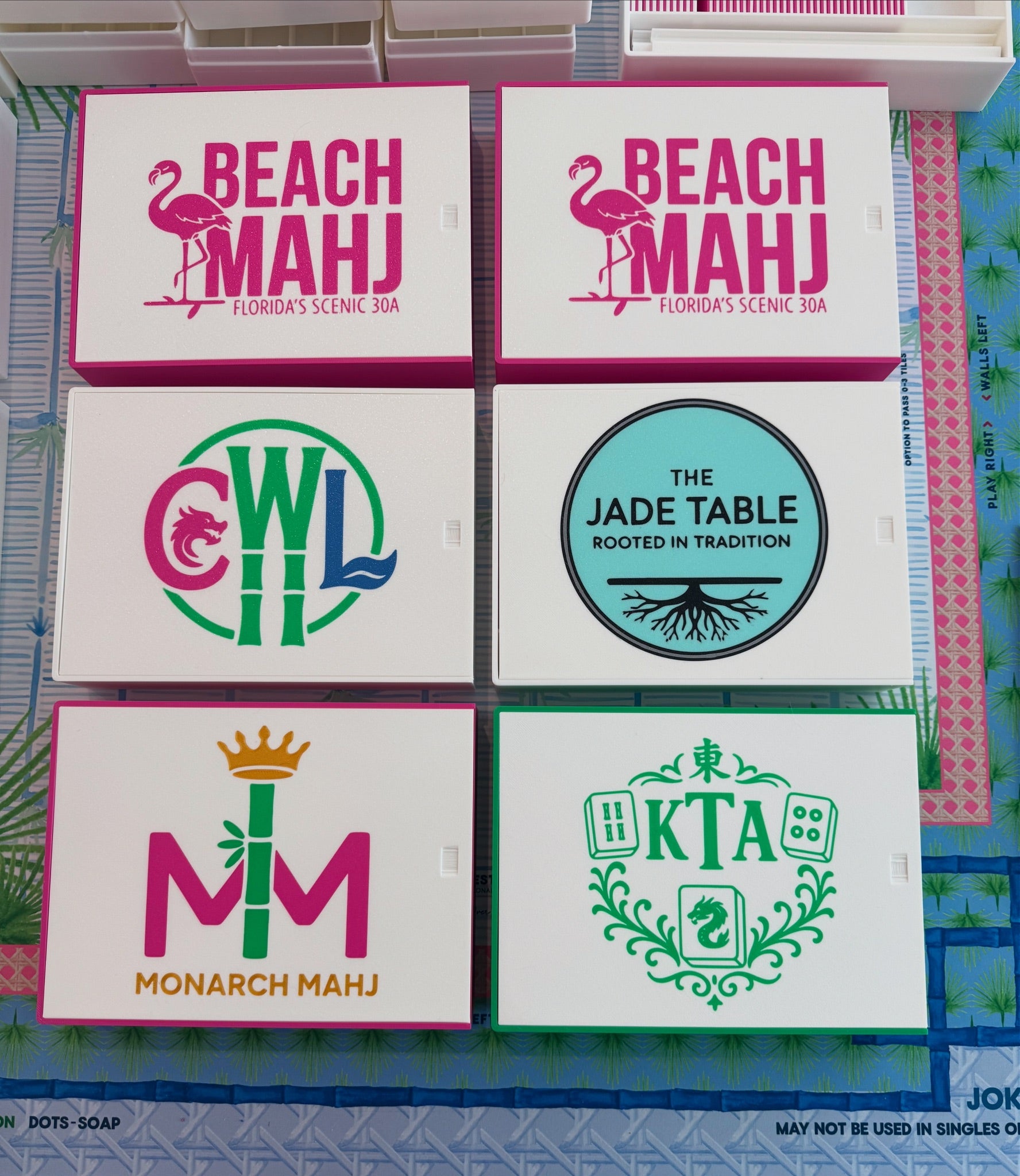 Mahjong on the Go Travel Set - Custom Lid Edition