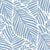 Swatch of the coastal tropical leaves mahjong fabric in coastal blue for mahjong tablecloths, tile bags, totes and tumblers
