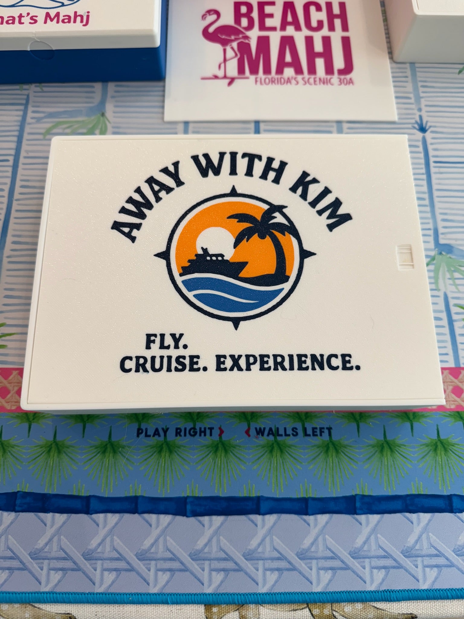 Mahjong on the Go Travel Set - Custom Lid Edition