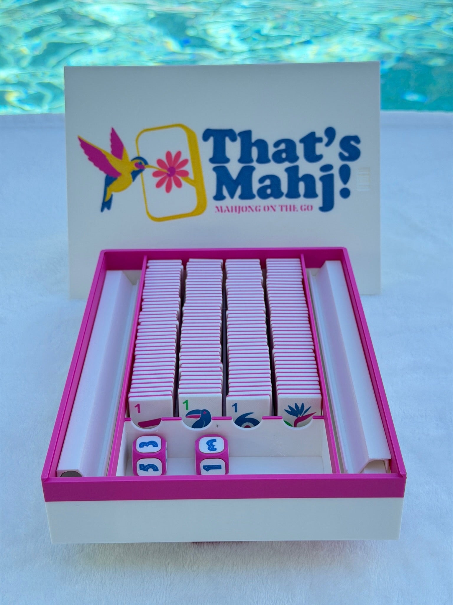 Mahjong on the Go Travel Set - Custom Lid Edition