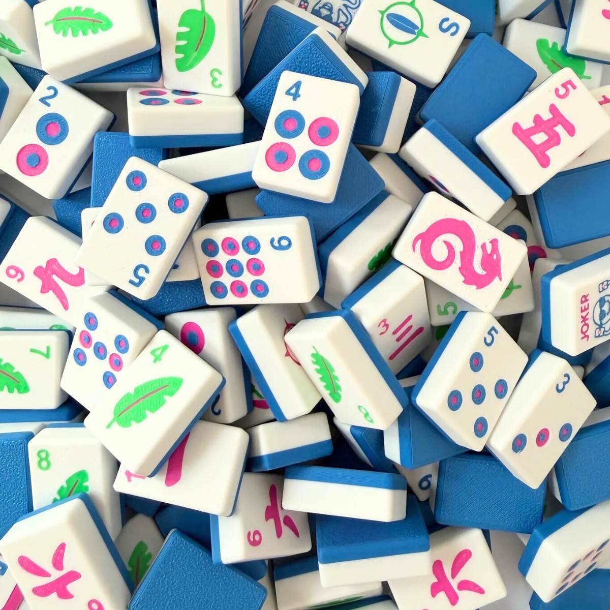 Mahjong Tiles I Tropical Edition I Aqua — Floating Tiles for Pool Play