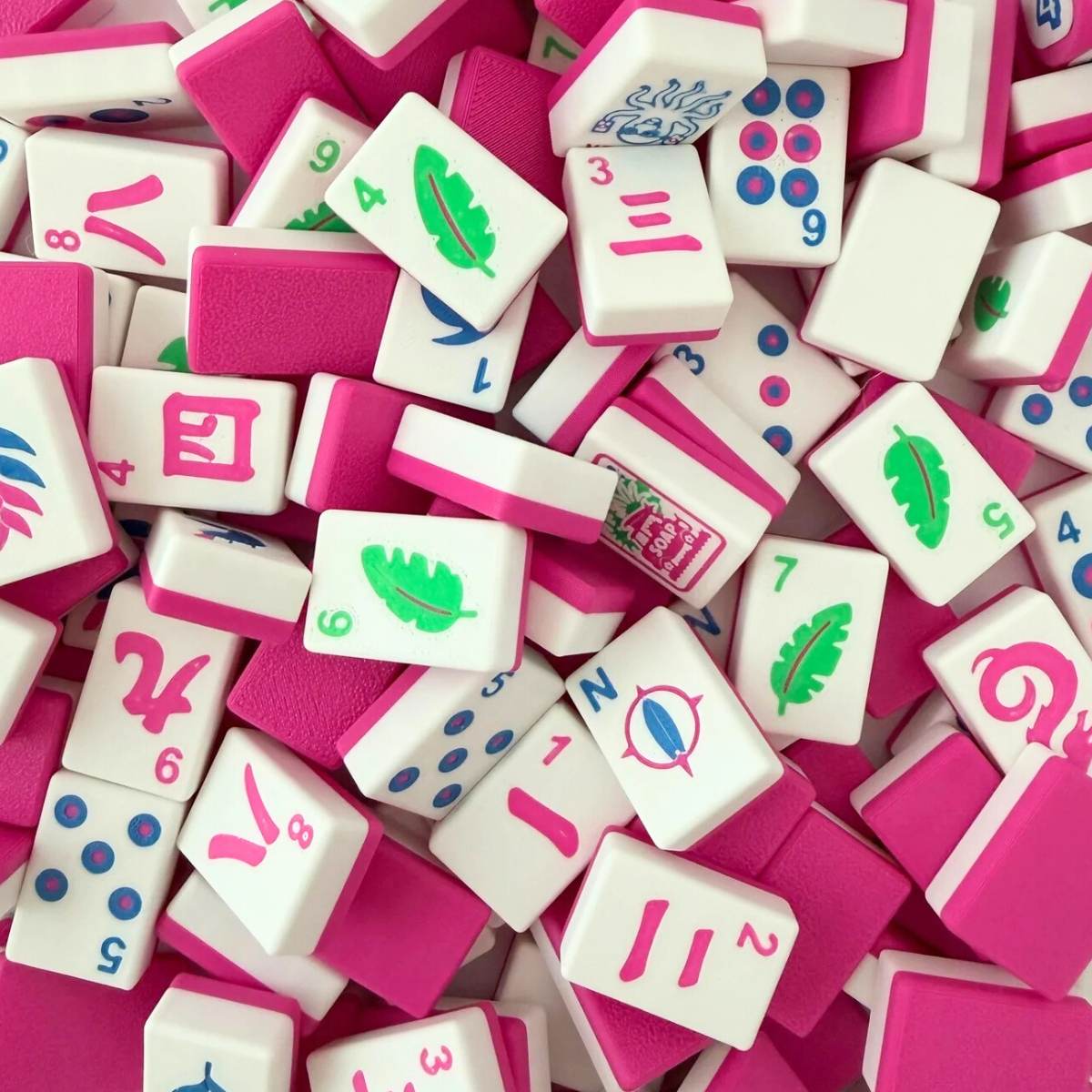 Mahjong Tiles I Tropical Edition I Aqua — Floating Tiles for Pool Play